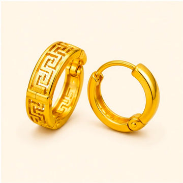 Versace 22k Gold Hoops