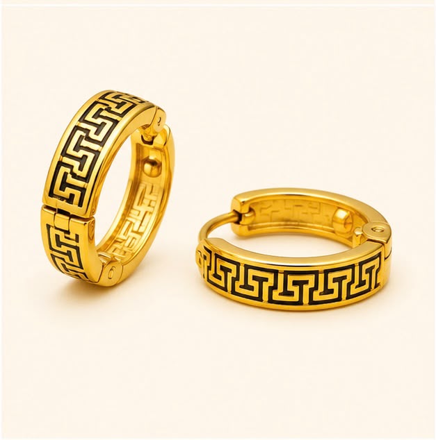 Versace Bold 22k Gold Hoops