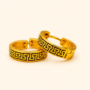 Versace Bold 22k Gold Hoops