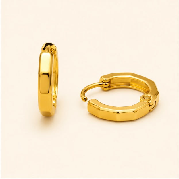 Everyday Modern 22k Gold Hoops