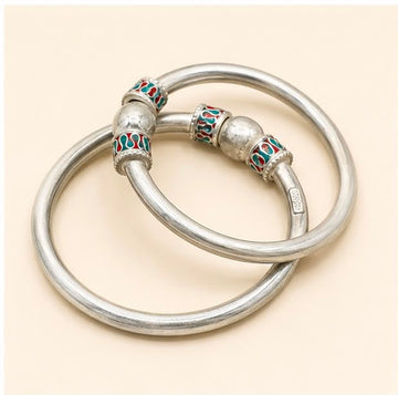 Vintage Silver Kids Kada Pair