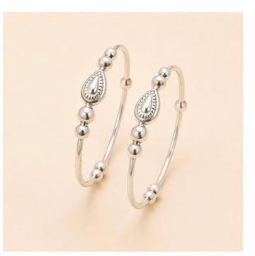 Silver Charm Kids Kada Pair
