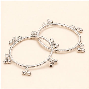 Kids Ghungroo Silver Kada Pair