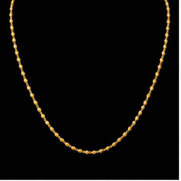 22K Gold Textured Ball Chain