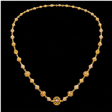 22K Gold Center Ball Chain