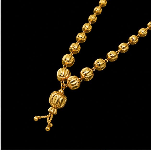 22K Gold Pendant Style Bead Chain