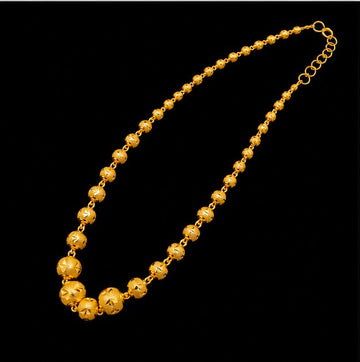 22K Gold Center Bead Chain