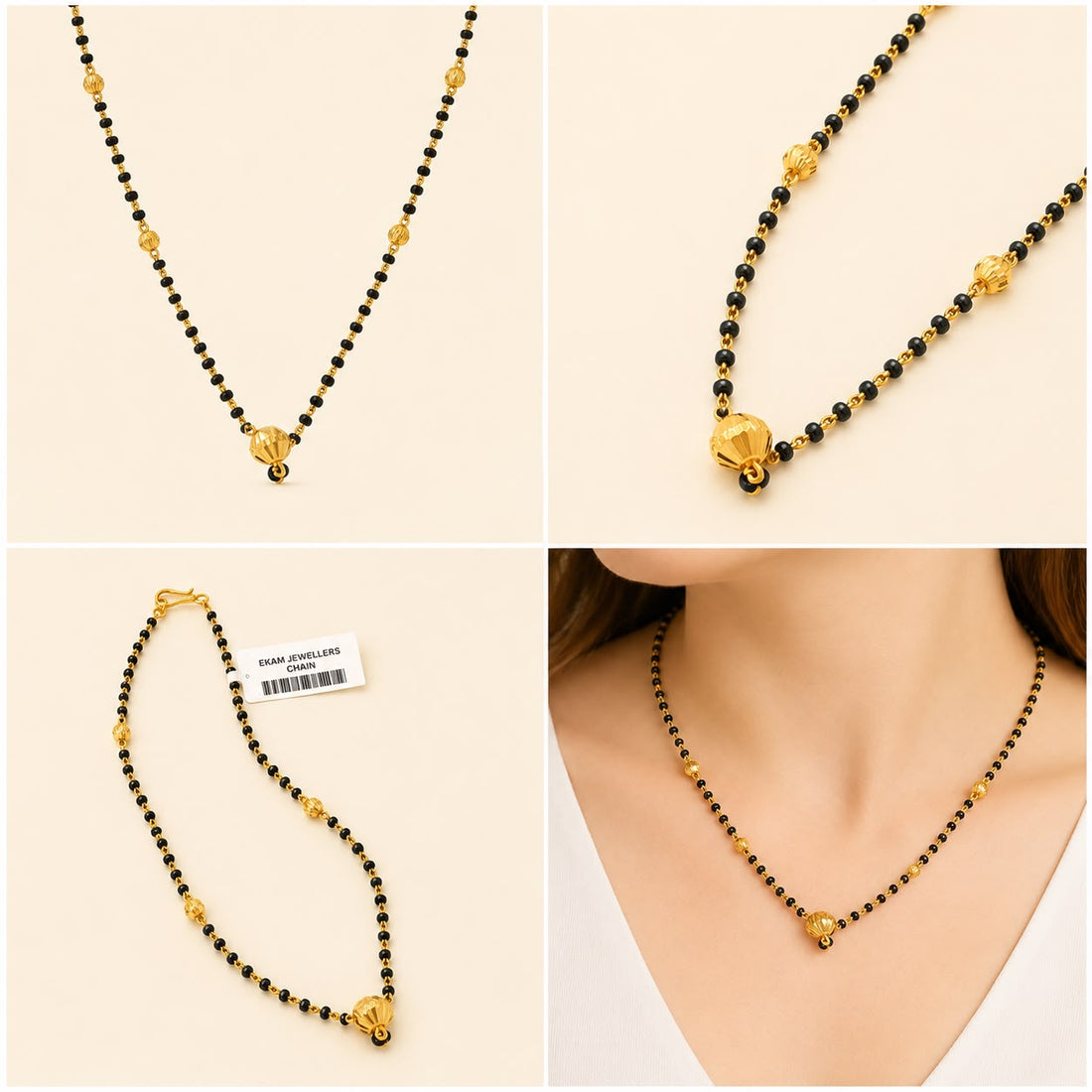 Elegant Bead 22K Gold Mangalsutra
