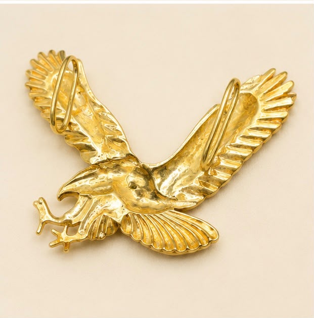 Golden Eagle 22K Gold Pendant