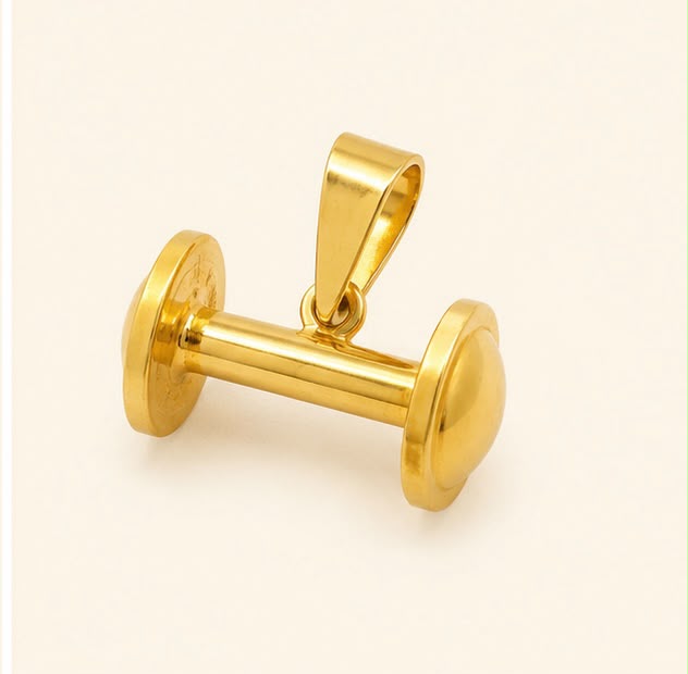 Dumbbell 22K Gold Pendant