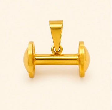 Dumbbell 22K Gold Pendant