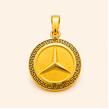 Mercedes Star 22K Gold Pendant