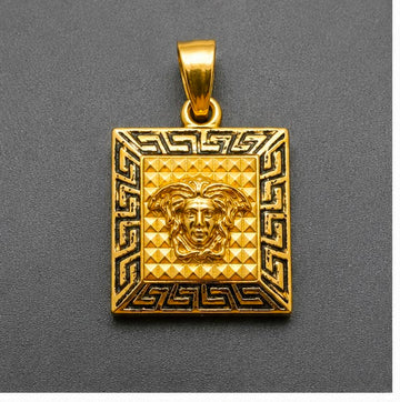 Versace-Inspired 22k Gold Pendant