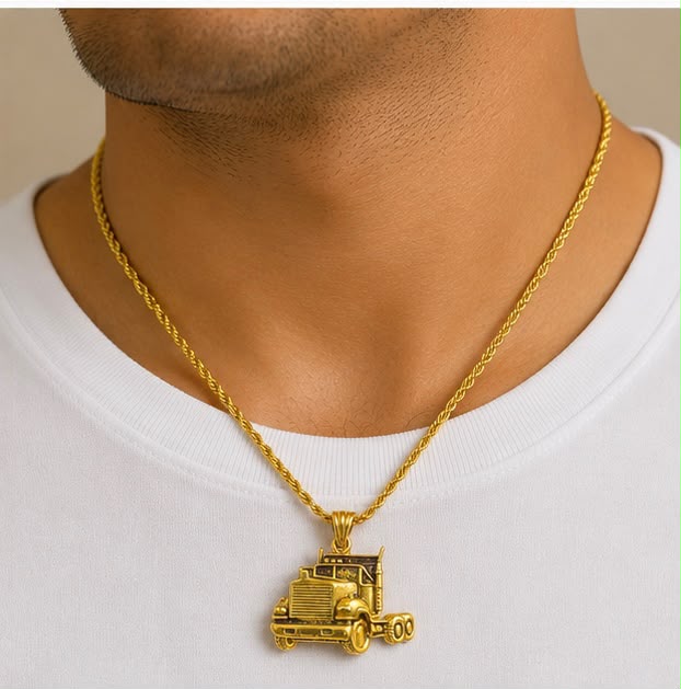 Truck Life 22K Gold Pendant