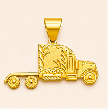 Truck Driver 22K Gold Pendant