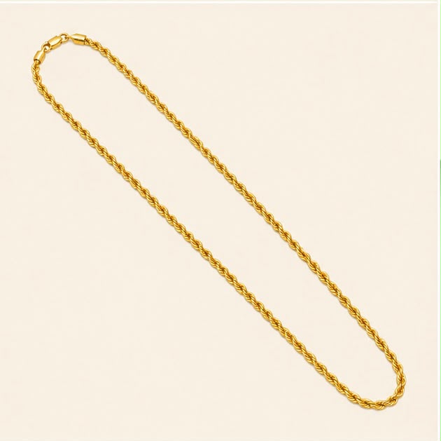 Italian Rope 22K Gold Chain
