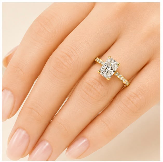 Radiant Solitaire Diamond Ring