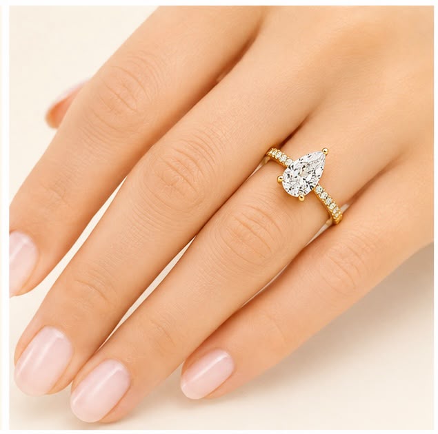 Pear Cut Diamond Ring
