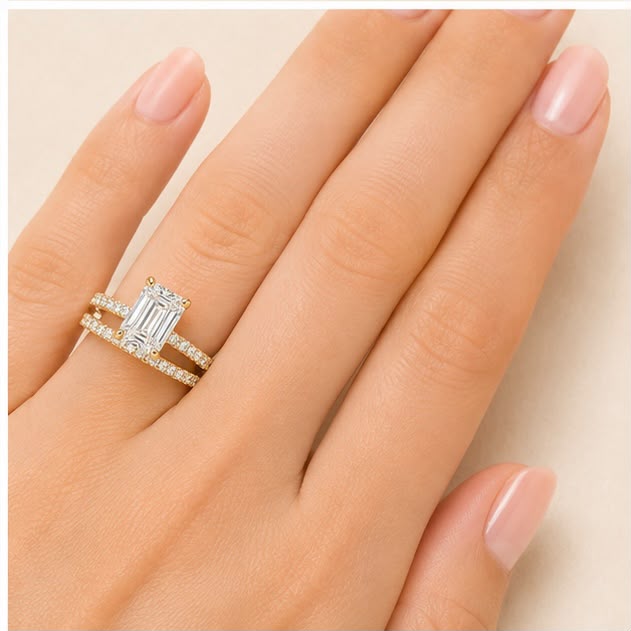 Radiant Double Diamond Ring