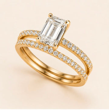 Radiant Double Diamond Ring