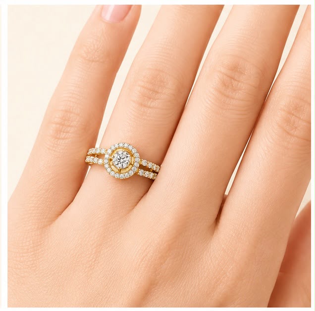 Cathedral Solitaire Diamond Ring