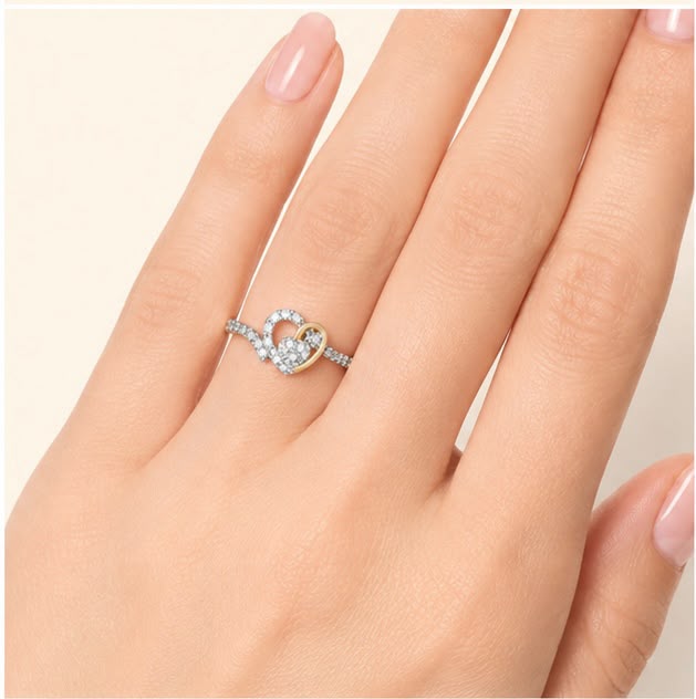Diamond Love Heart Ring