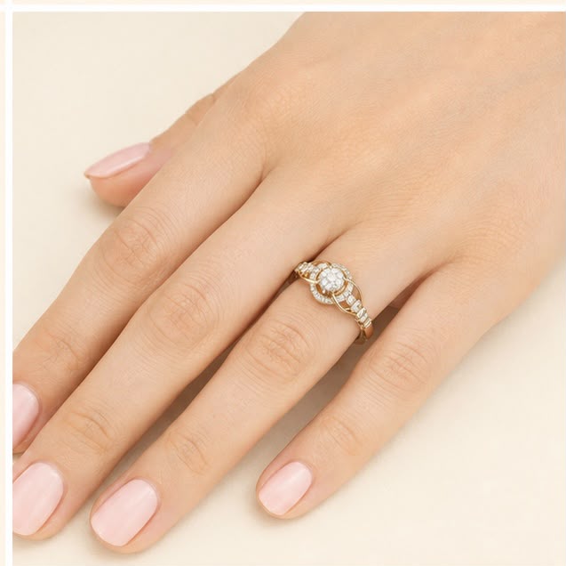 Diamond Swirl Ring