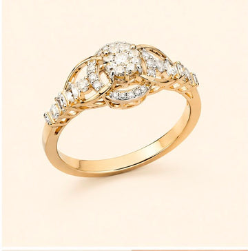 Diamond Swirl Ring
