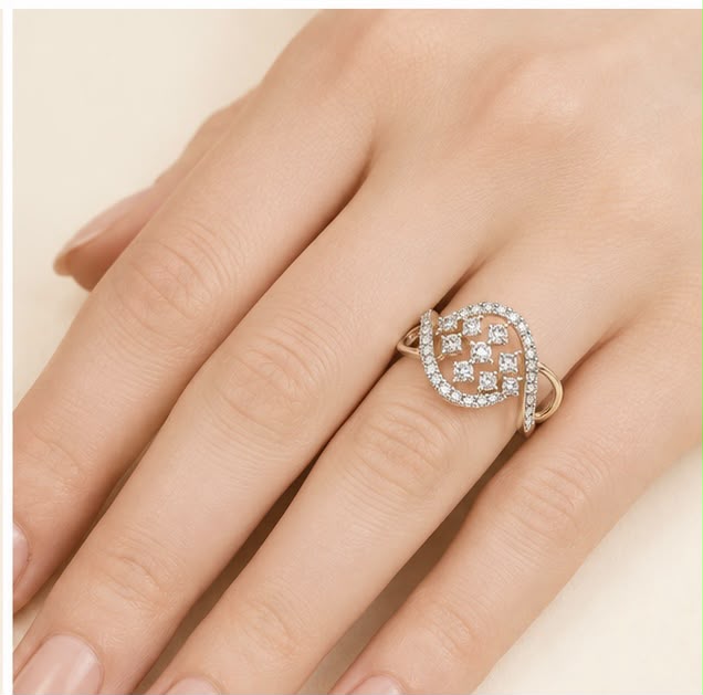 Diamond Swirl Ring