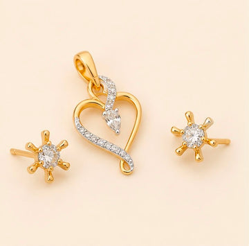 Luxury Heart Pendant Set