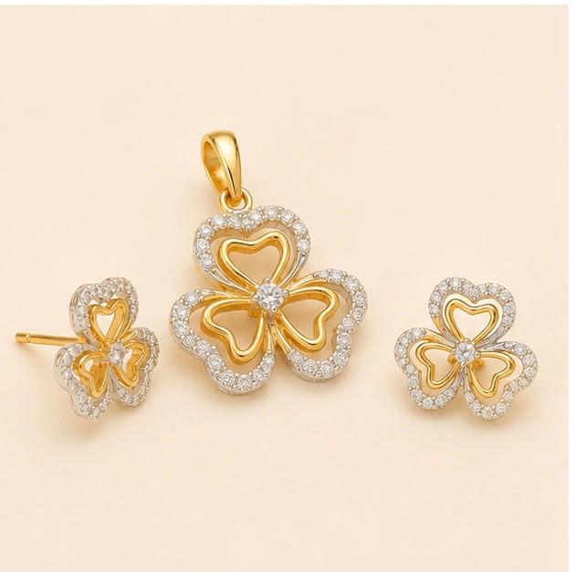 Luxury Clover Diamond Set
