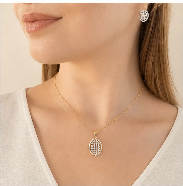 Statement Diamond Pendant Set