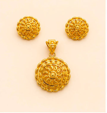 22K Gold Occasion Pendant Set