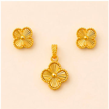 22k Van-Cleef Gold Pendant Set