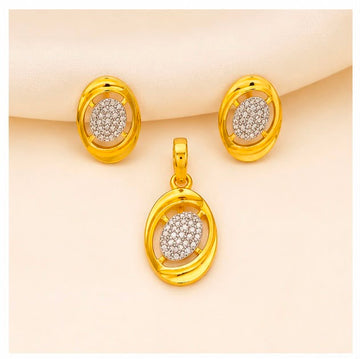 22K Gold Openwork Pendant Set
