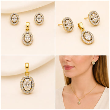 22K Gold Grace Pendant Set