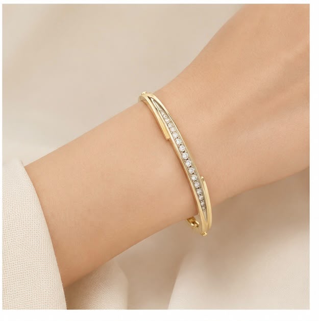 Sleek Diamond Bangle
