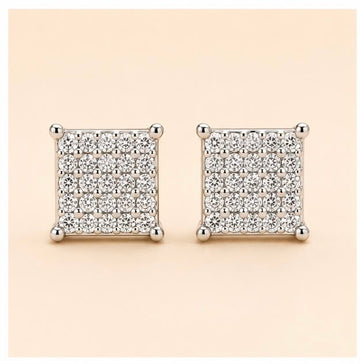 Everyday Square Diamond Studs