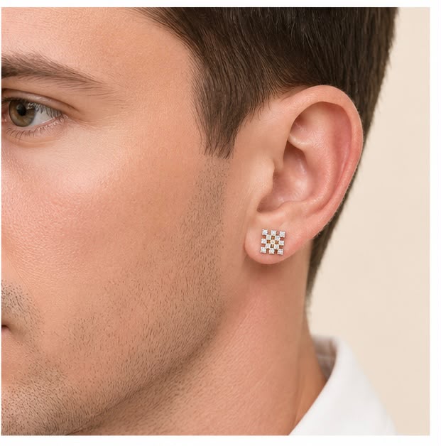 Luxury Designer Diamond Stud