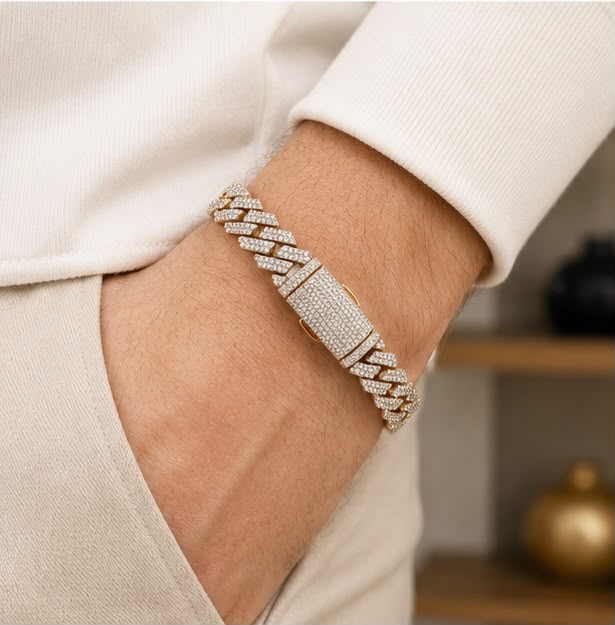 Bold Cuban Diamond Bracelet