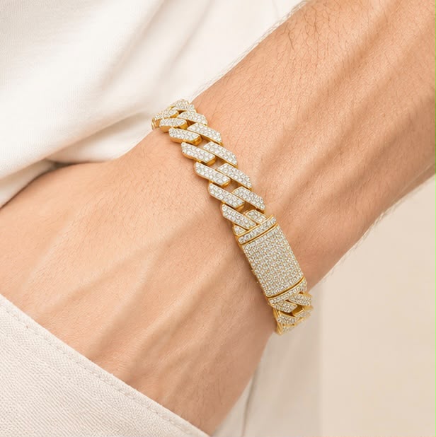 Heavy Cuban Link Diamond Bracelet
