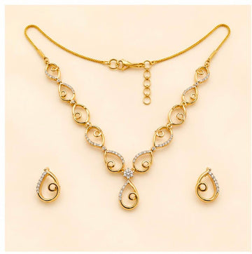 Openwork Diamond Necklace Set