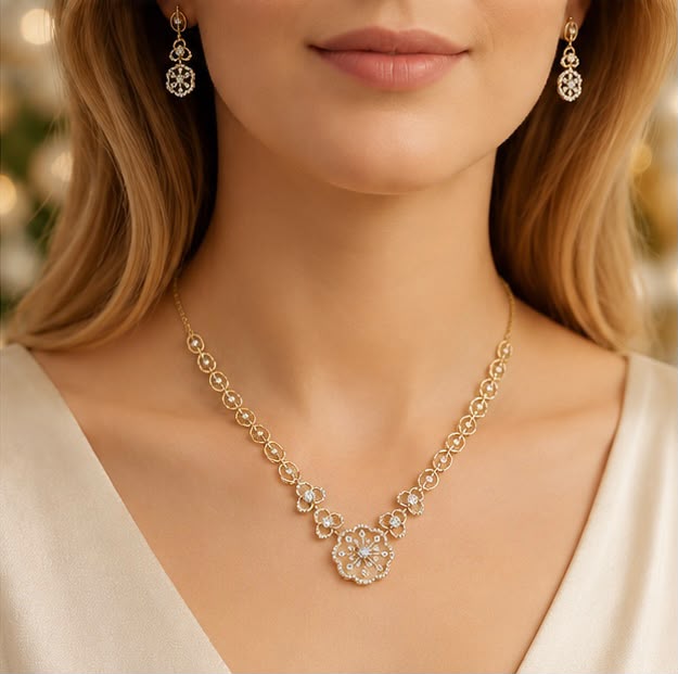 Blossom Diamond Necklace Set