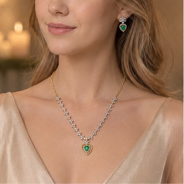 Designer Emerald Necklace Se