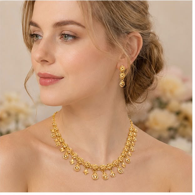 22K Gold Charm Necklace