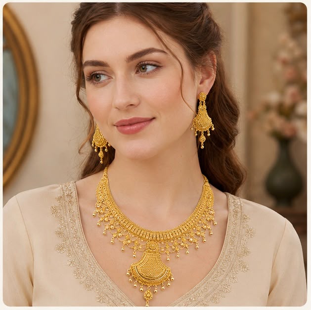 22K Gold Signature Bridal Necklace Set