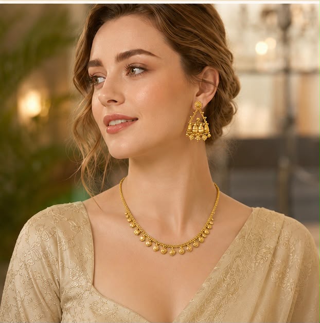 22K Gold Heritage Necklace Set