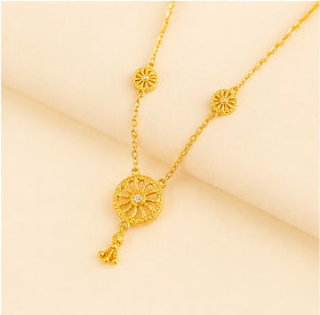 22K Gold Designer Station Chain