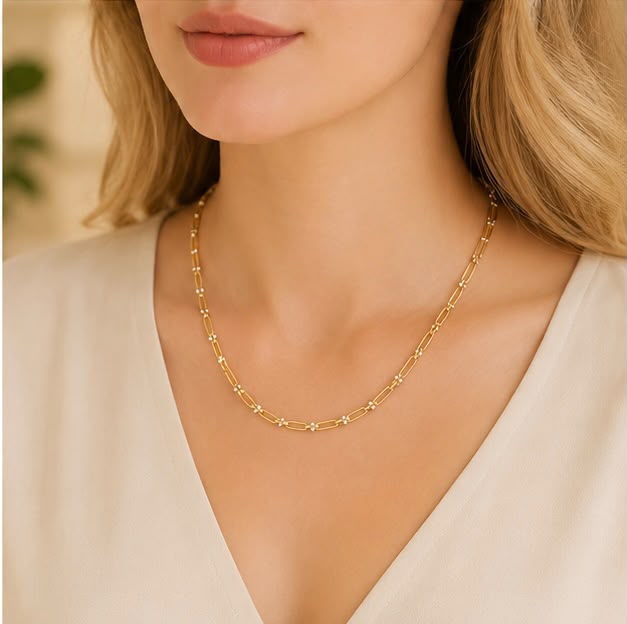 22K Gold Minimalist Link Chain