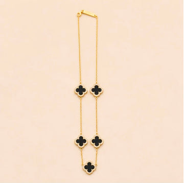 22K Gold Designer Clover Chain
